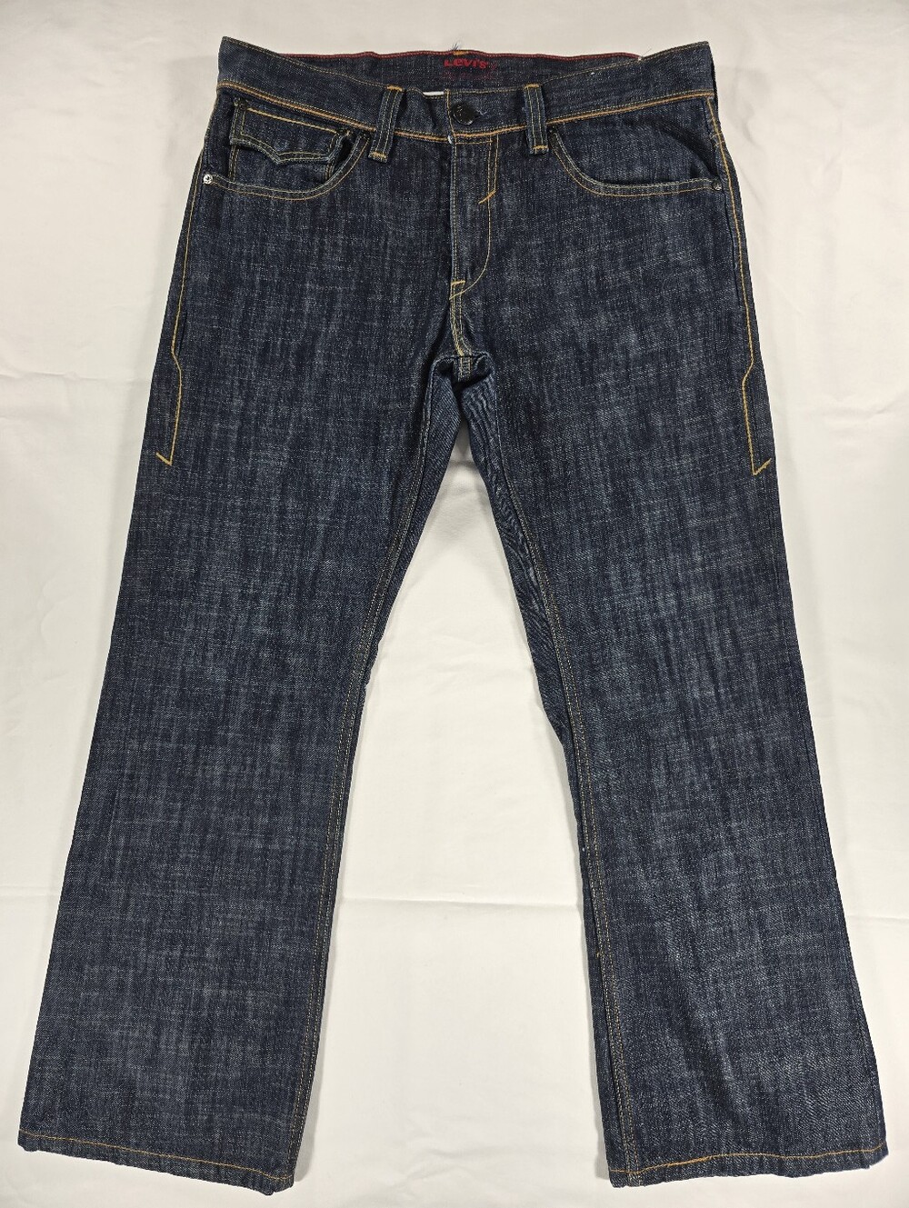 Vintage Levi's Red Line Collection Jeans Boot Cut Men’s 34x30 Dark Wash Y2K RARE